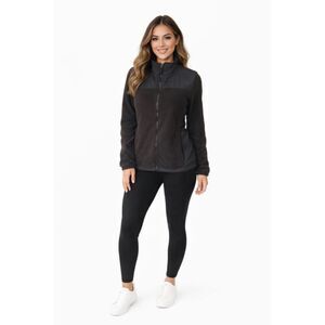 Aeropostale Zip Up Sweatshirt Fleece Sweater ZIP UP BLACK WOMEN'S WOMAN'S LARGE